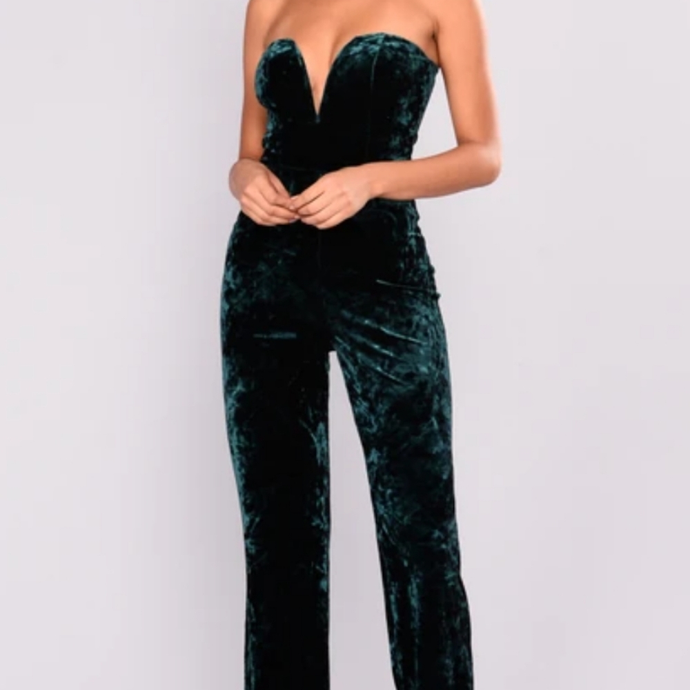 Call Me Crushed Velvet Jumpsuit
